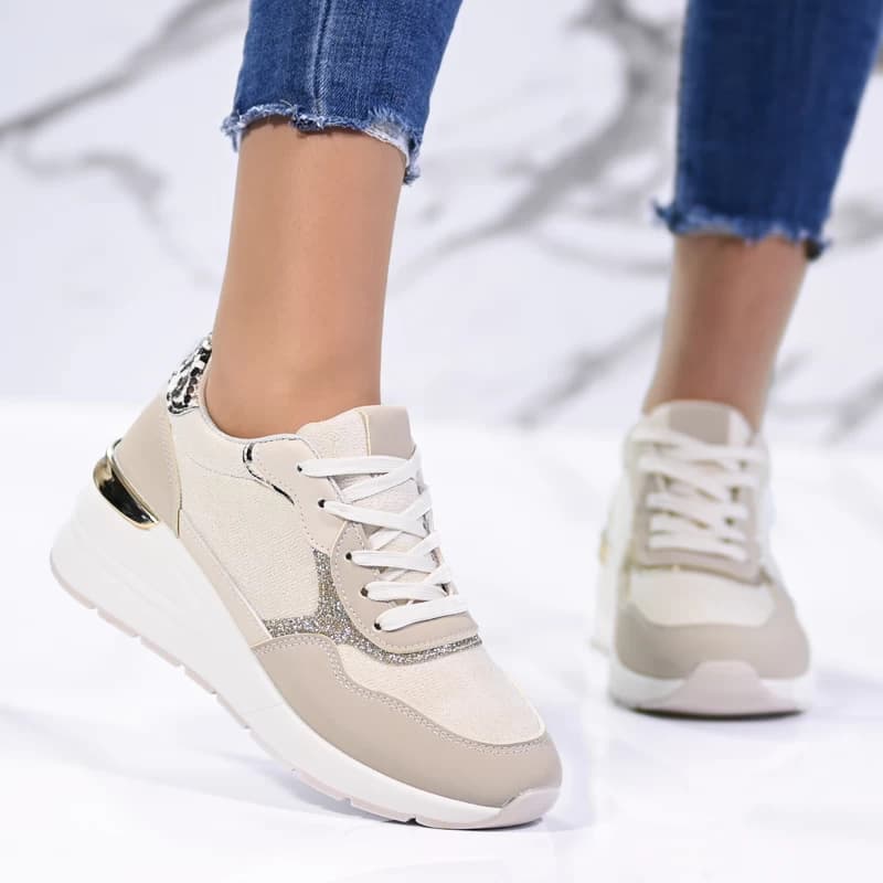 Ženske tenisice s platformom W014221 Beige